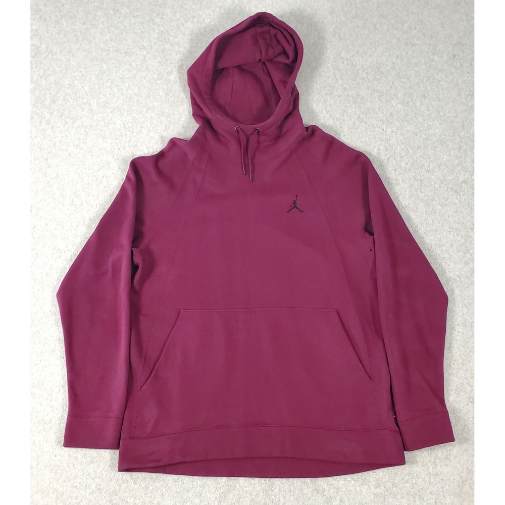 Jordan Jumpman Logo Hoodie Mens Size 2XL Burgundy Pullover Sweatshirt 860200-609